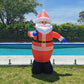 Christmas Decoration Inflatable 180cm Santa With Gift Sack LED Lit