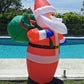 Christmas Decoration Inflatable 180cm Santa With Gift Sack LED Lit