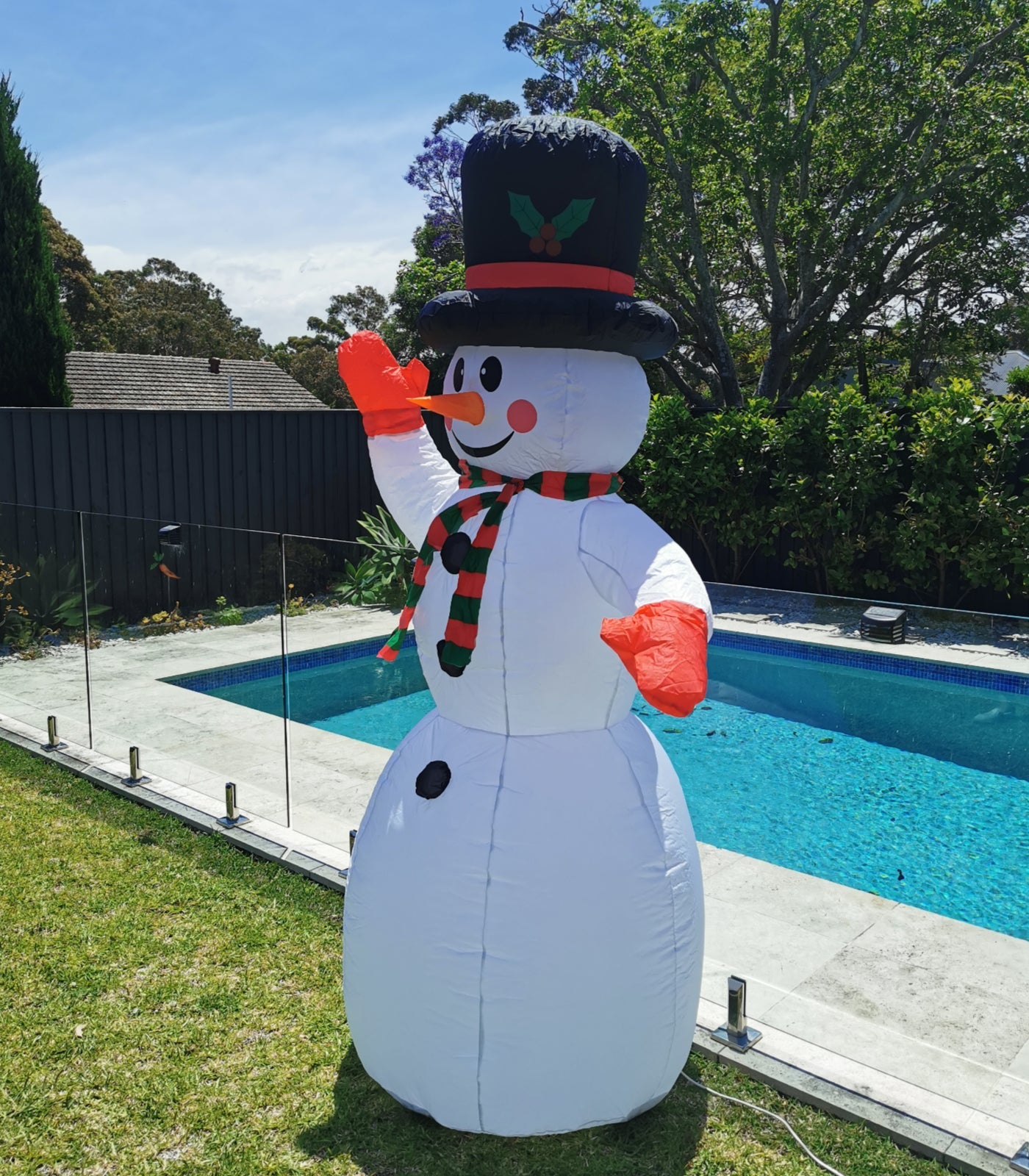 Christmas Decoration Inflatable 240cm Snowman LED Lit