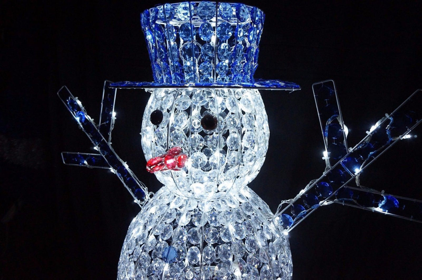 Christmas Decoration 3D Crystal Snowman 50, 80, 120cm LED Display Indoor/Outdoor