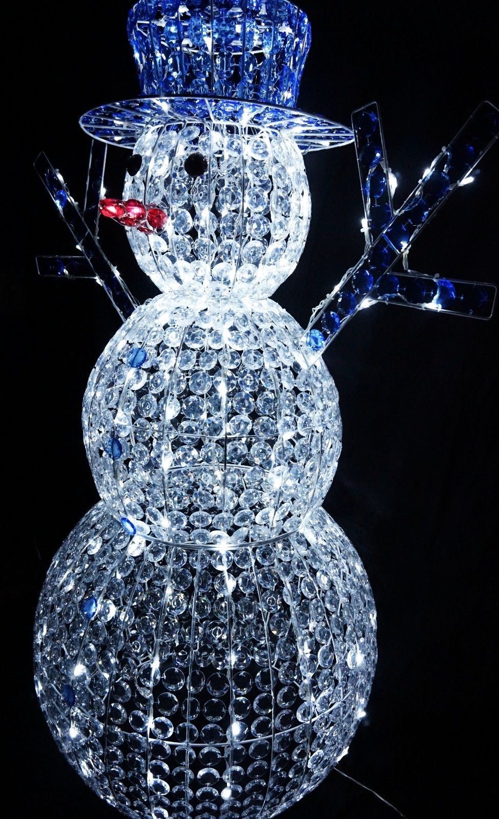 Christmas Decoration 3D Crystal Snowman 50, 80, 120cm LED Display Indoor/Outdoor