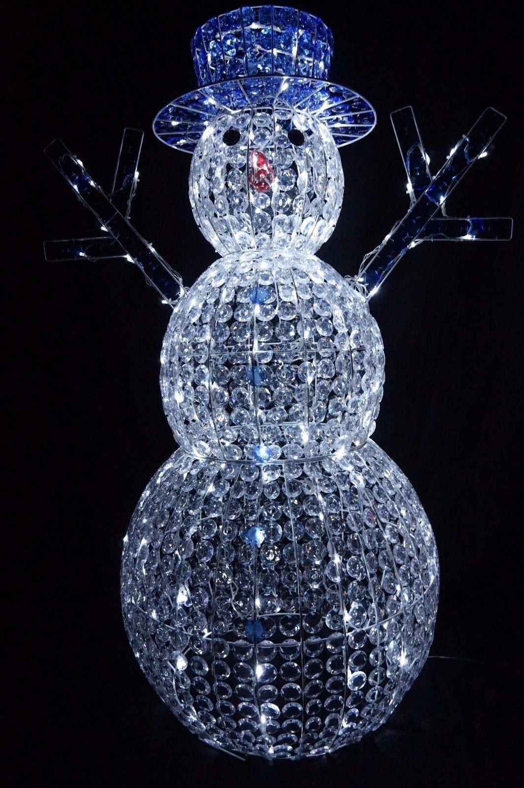 Christmas Decoration 3D Crystal Snowman 50, 80, 120cm LED Display Indoor/Outdoor