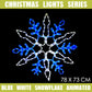 Christmas LED Motif Blue White Snowflake 78x73cm Indoor Outdoor Display Sign