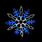 Christmas LED Motif Blue White Snowflake 78x73cm Indoor Outdoor Display Sign