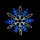 Christmas LED Motif Blue White Snowflake 78x73cm Indoor Outdoor Display Sign
