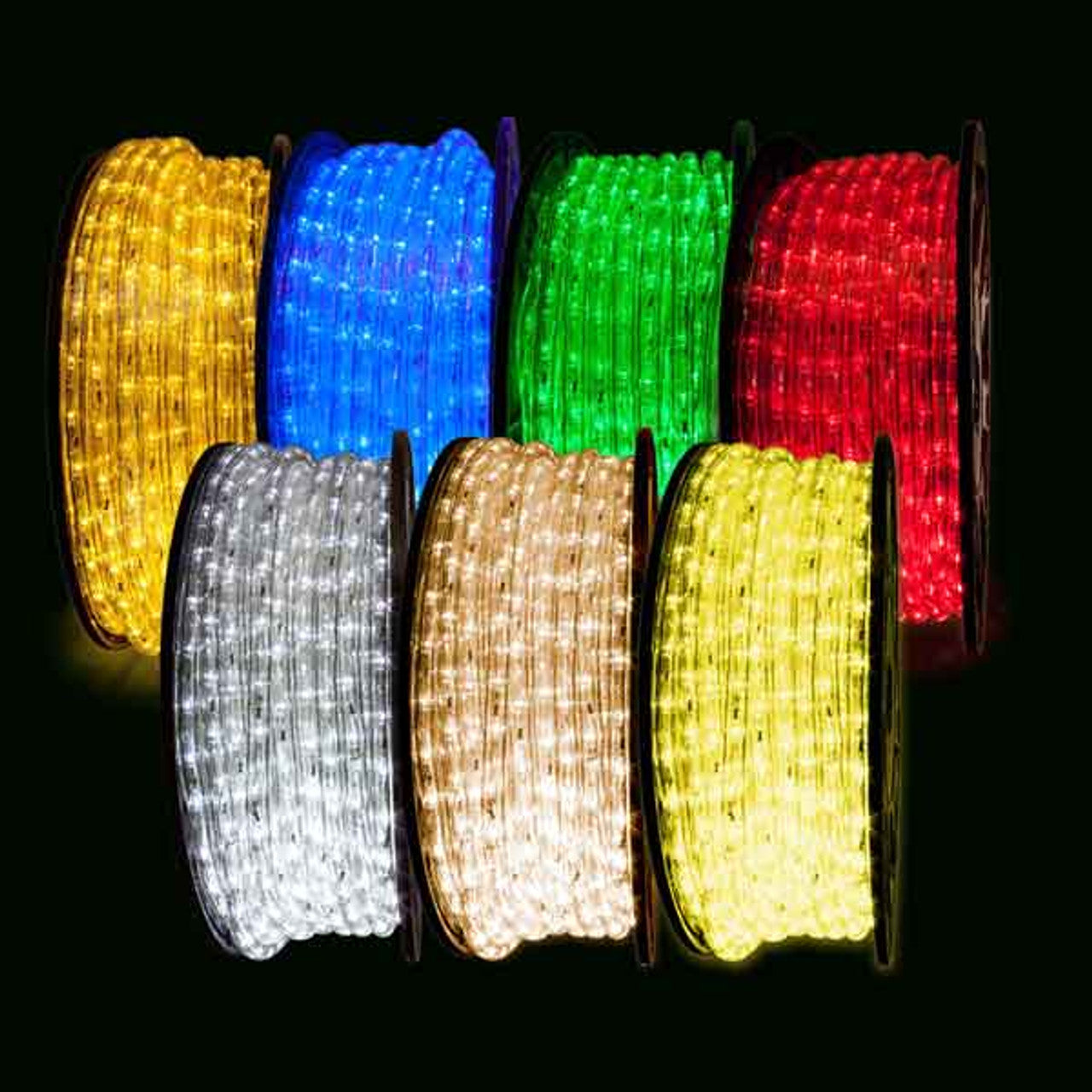 Christmas Lights Single Length 50m LED Rope Light with 8 Functions AC Adapter Included