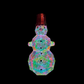 Christmas 3D Rainbow Film Erected Holographic Polygon Snowman 120cm LED Glimmering Cosmic Effect Outdoor