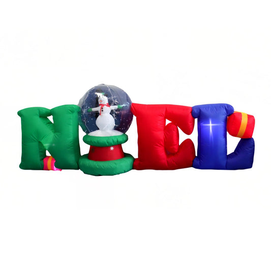 Christmas Decoration Inflatable 240cm Wide NOEL Sign LED Lit Outdoor Decoration