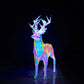 Christmas 3D Rainbow Film Erected Holographic Polygon 160cm Reindeer Doe LED Glimmering Cosmic Effect Outdoor