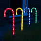 Solar Powered LED Garden Christmas Stakes Candy Cane/Santa Stop/Christmas Tree Sets