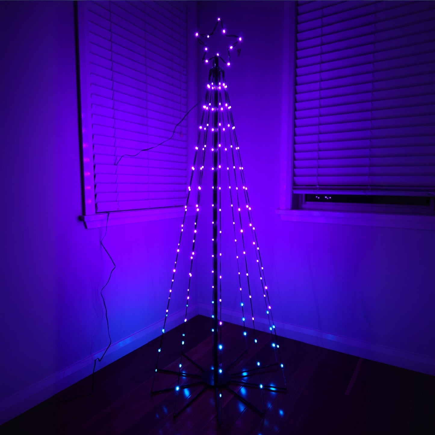 Christmas 220cm Cone Tree 220 RGB LED Remote Functions