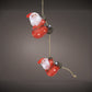 Clearance Christmas Decoration 3D Acrylic Climbing Santa LED Lit Miniature Santas 80cm Long