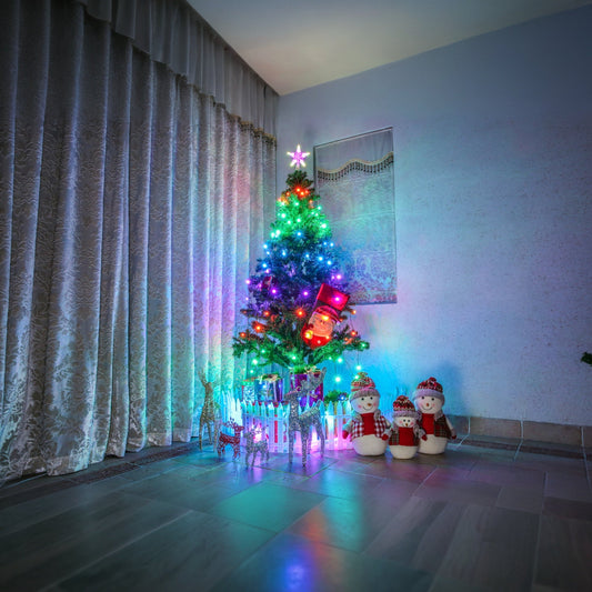 Clearance Smart WiFi APP Controlled RGB Indoor Christmas Tree Light for 6-7.5ft Trees