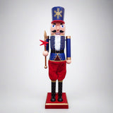 160cm Musical Animated Moving Blue Nutcracker Scepter Wielding Sings Jingle Bells Christmas Decoration