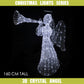 Christmas Decoration 3D Crystal Angel 160cm Cool White LED Display Indoor/Outdoor