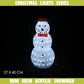 Christmas Decoration 3D Acrylic Snowman 60cm White LED Lit Indoor/Outdoor