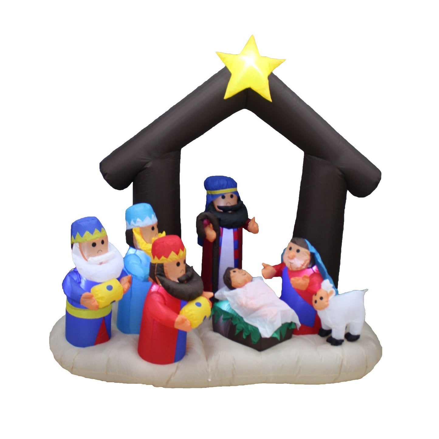 Christmas Decoration Inflatable 180cm Birth of Jesus Nativity Scene Lit Outdoor Decoration