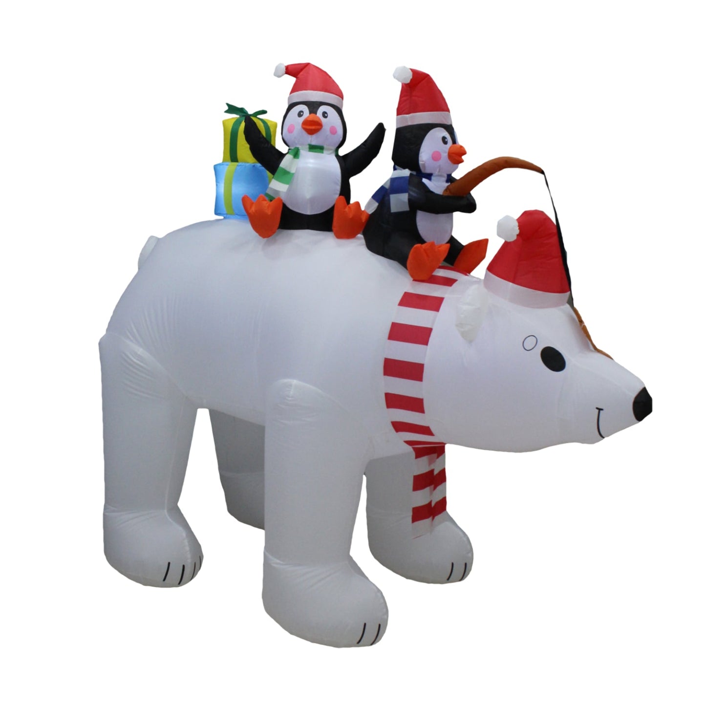 Christmas Decoration Inflatable 210cm Polar Bear Penguins Lit Outdoor Decoration