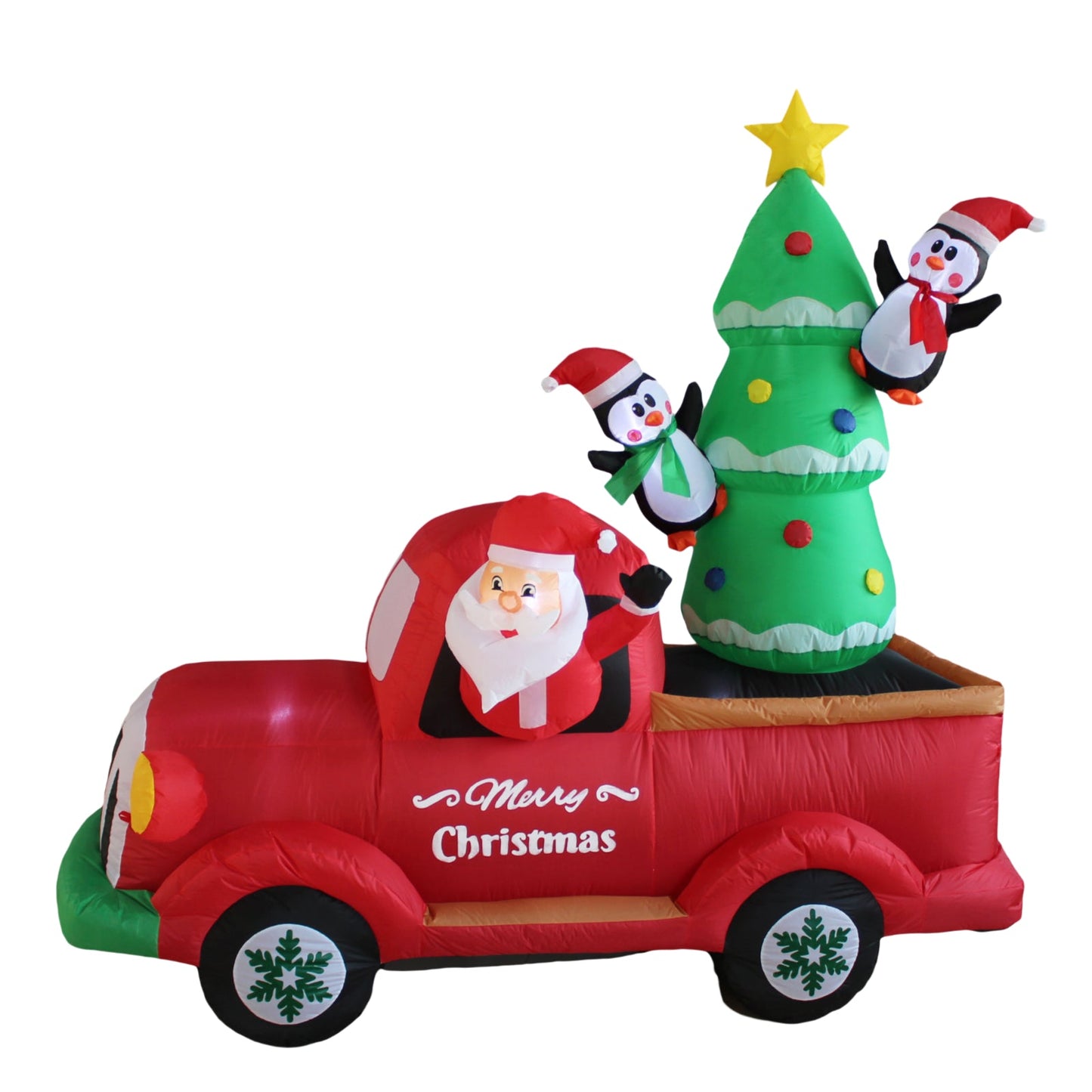 Christmas Decoration Inflatable 220cm Santa Truck Lit Outdoor Decoration