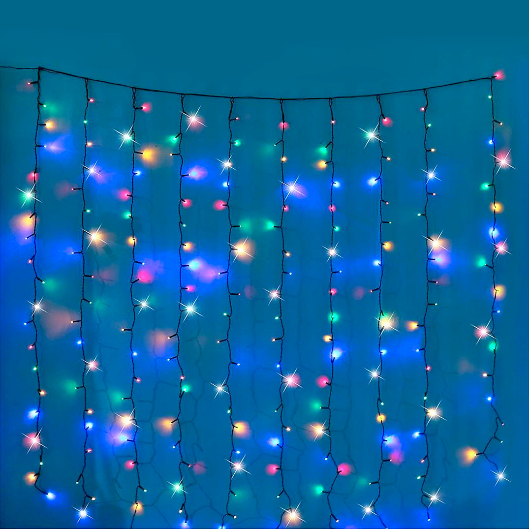 Clearance Christmas 500 LED Curtain Lights Waterflow Functions 5x2m Indoor/Outdoor