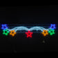 Christmas LED Motif Neon Light Shooting Bursting Stars Animated 280x72cm Outdoor