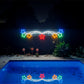 Christmas LED Motif Neon Light Shooting Bursting Stars Animated 280x72cm Outdoor