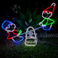 Christmas LED Motif Motorised Elves on Seesaw 86x57cm Indoor Outdoor Display