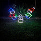 Christmas LED Motif Motorised Elves on Seesaw 86x57cm Indoor Outdoor Display