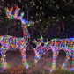 Christmas Decoration 3D Frame 3pcs Reindeer Family Set Multi LED Indoor Outdoor