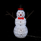 Christmas Decoration 3D Acrylic Snowman 60cm White LED Lit Indoor/Outdoor