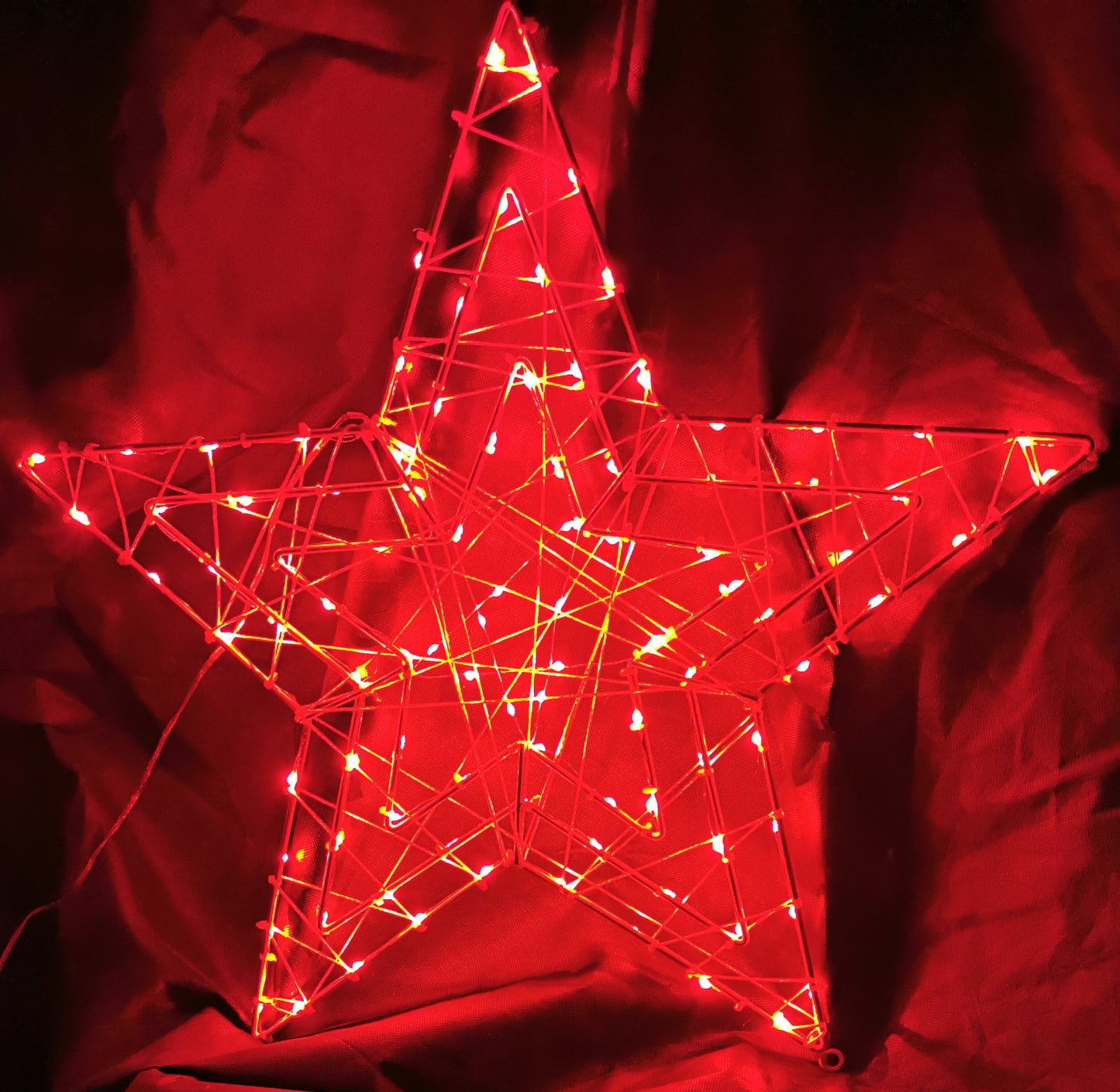 Christmas LED Motif RGB Remote Controlled Animated Star 57x57cm Indoor Outdoor Display Sign