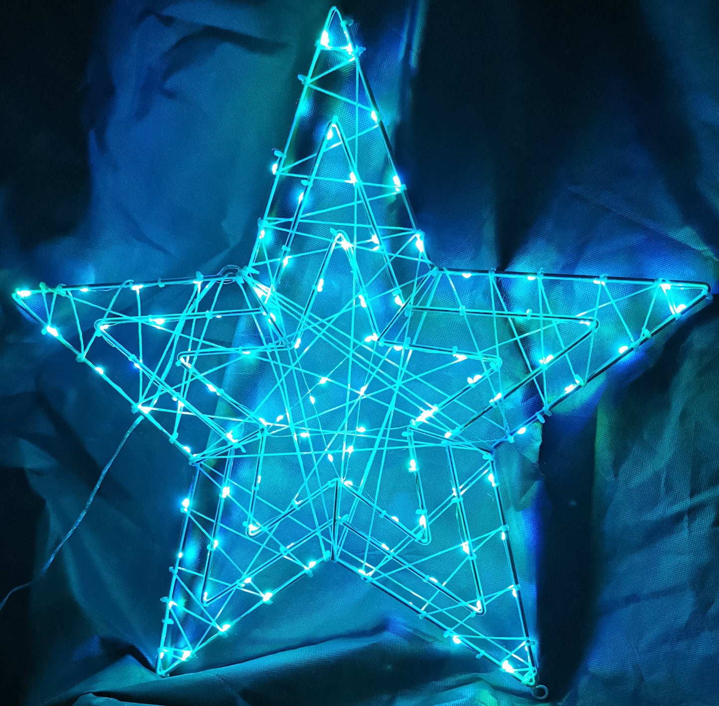 Christmas LED Motif RGB Remote Controlled Animated Star 57x57cm Indoor Outdoor Display Sign