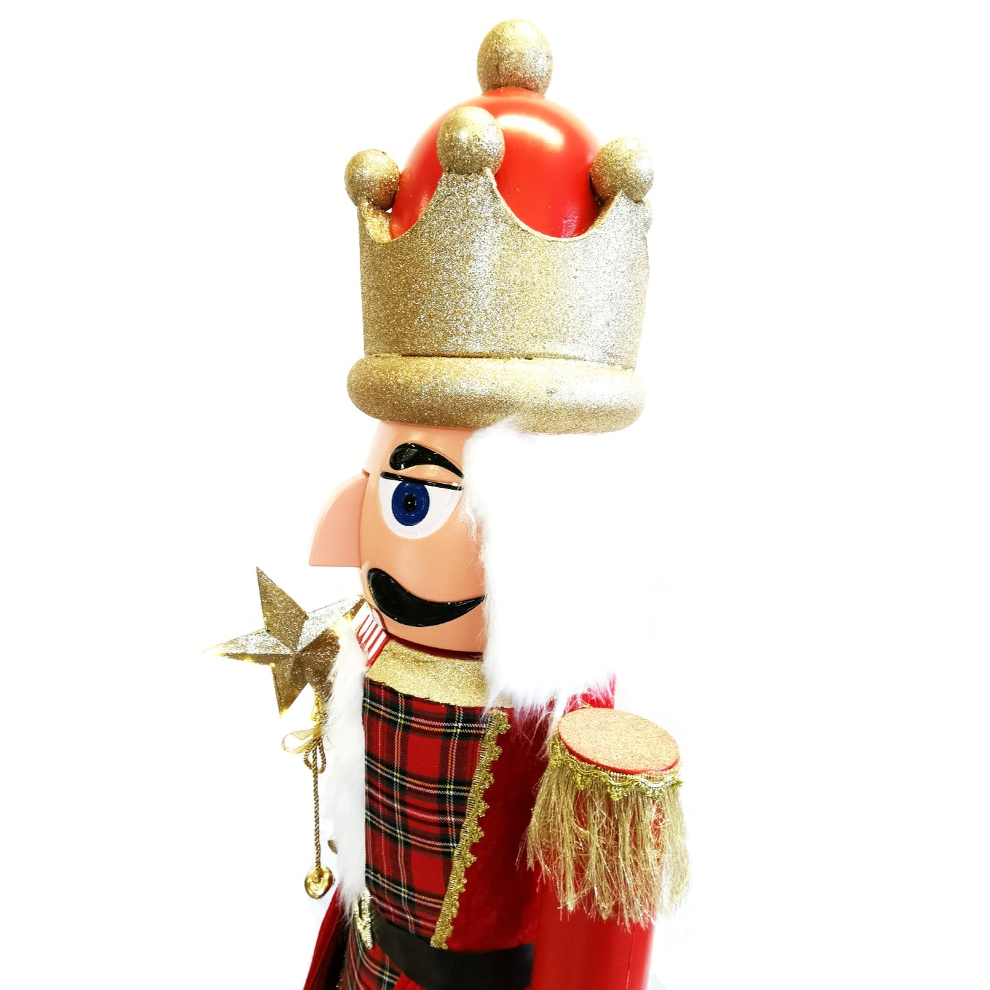 110cm Musical Animated Moving Nutcracker Sings Jingle Bells Christmas Decoration