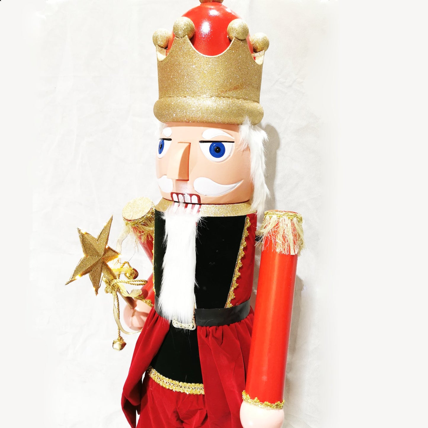 110, 160cm Musical Animated Moving Nutcracker Sings Jingle Bells Christmas Decoration