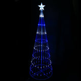 Christmas Decoration Blue White LED Cone Tree Digitally Animated 24 Functions