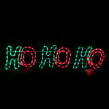 Solar Powered Christmas Motif Santa HOHOHO LED Motif Flashing LEDs 100x25cm Outdoor