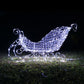 Christmas Decoration 3D Crystal Beads Santa Sleigh 105cm LED Display Indoor/Outdoor