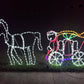 Christmas LED Motif Elf Carriage Horse Riding 150x66cm Outdoor Rope Lights