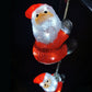 Clearance Christmas Decoration 3D Acrylic Climbing Santa LED Lit Miniature Santas 80cm Long