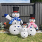 Christmas Decoration 3D LED Lit 3pcs Snowman Family 125cm Indoor/Outdoor