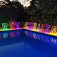 Christmas LED Motif Rainbow Merry Christmas Sign 60cm Letter Outdoor Display