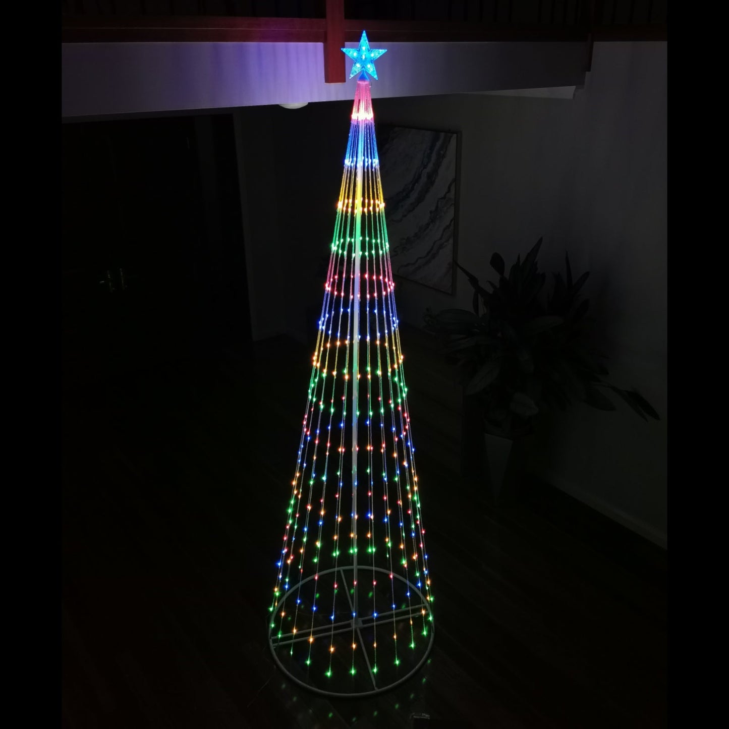 Christmas 310cm Cone Tree 390 LED Digitally Animated 24 Functions Multi Colour