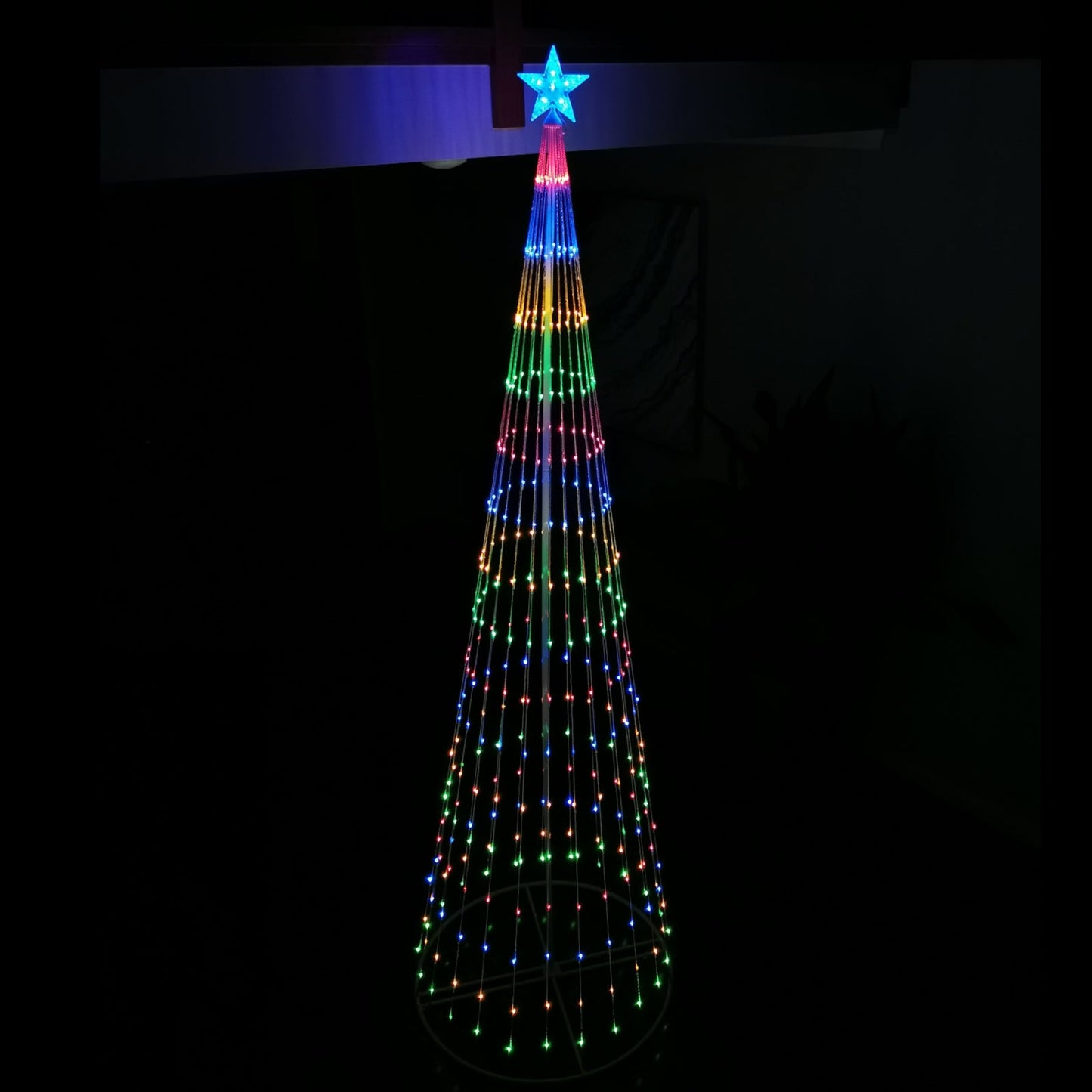 Christmas 310cm Cone Tree 390 LED Digitally Animated 24 Functions Multi Colour