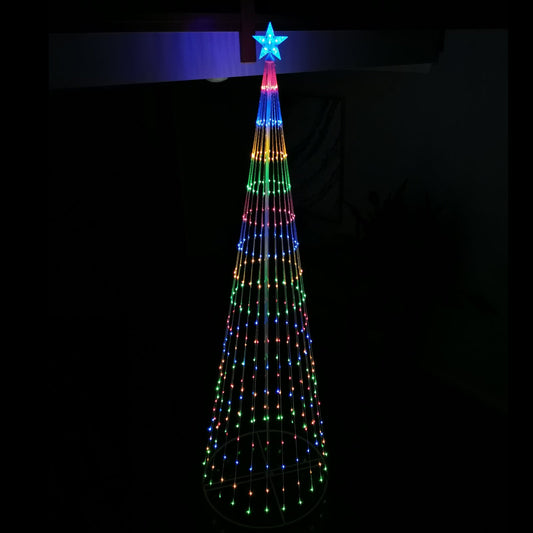 Christmas 310cm Cone Tree 390 LED Digitally Animated 24 Functions Multi Colour