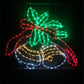 Christmas LED Motif Animated Holly Jingle Bells 77x63cm Outdoor Display