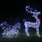 Christmas Decoration 3D Crystal Beads Reindeer Sleigh Set 99cm LED Display Indoor/Outdoor