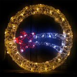 Christmas Decoration Solar Powered Spun Acrylic 40cm Disc Shooting Star LED Lit Outdoor Decoration