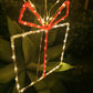 Christmas LED Motif Spun Acrylic Gift Box Parachute 92x117cm LED Lit Animated Outdoor Decoration