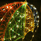 Christmas LED Motif Spun Acrylic Gift Box Parachute 92x117cm LED Lit Animated Outdoor Decoration