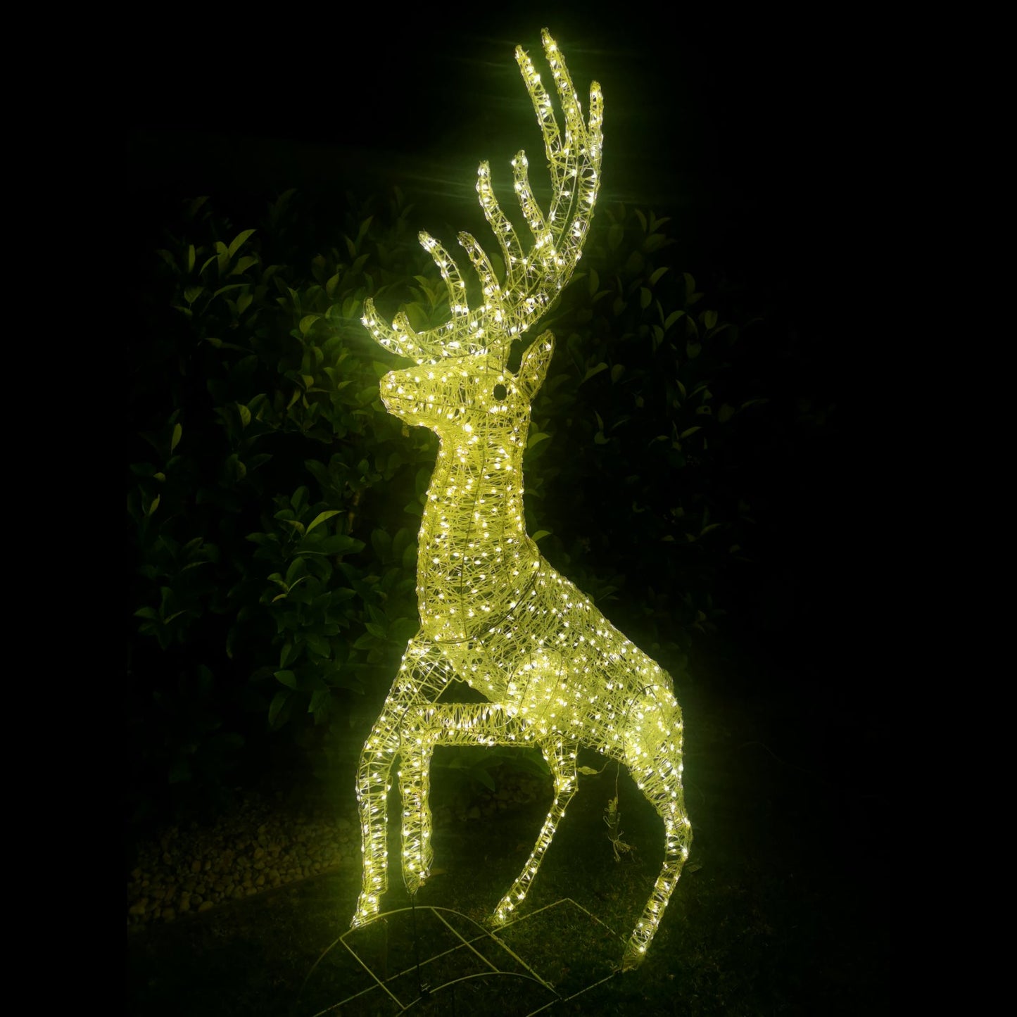 Christmas Decoration 3D Spun Acrylic Standing Reindeer 226cm LED Display Indoor/Outdoor